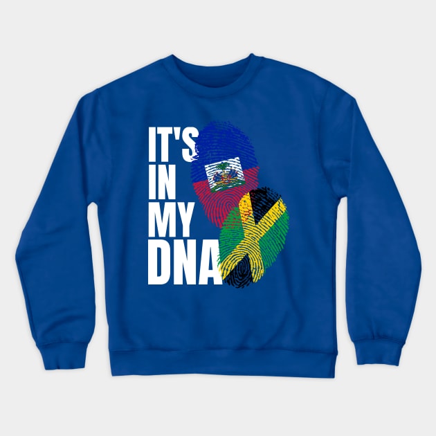 Jamaican Plus Haitian Mix Heritage DNA Crewneck Sweatshirt by Just Rep It!!